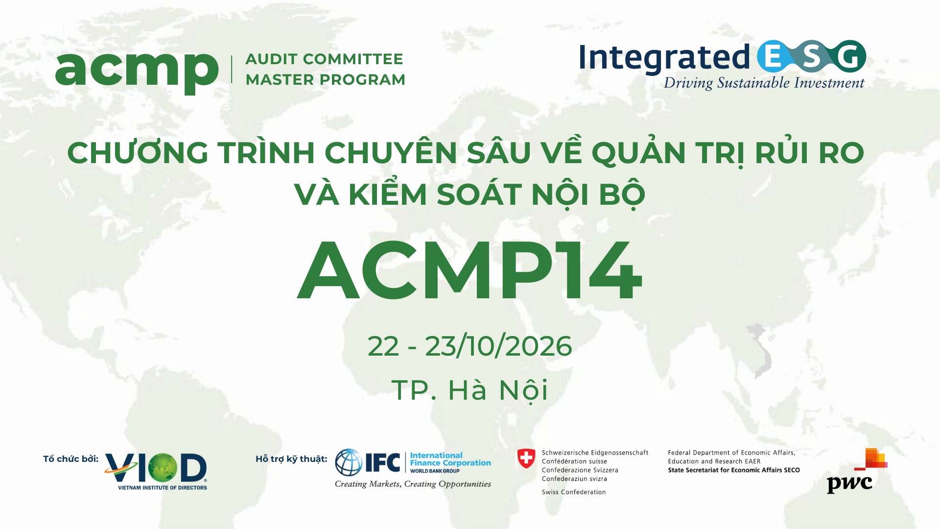 CHƯƠNG TRÌNH CHUYÊN SÂU VỀ QUẢN TRỊ RỦI RO VÀ KIỂM SOÁT NỘI BỘ (ACMP14)