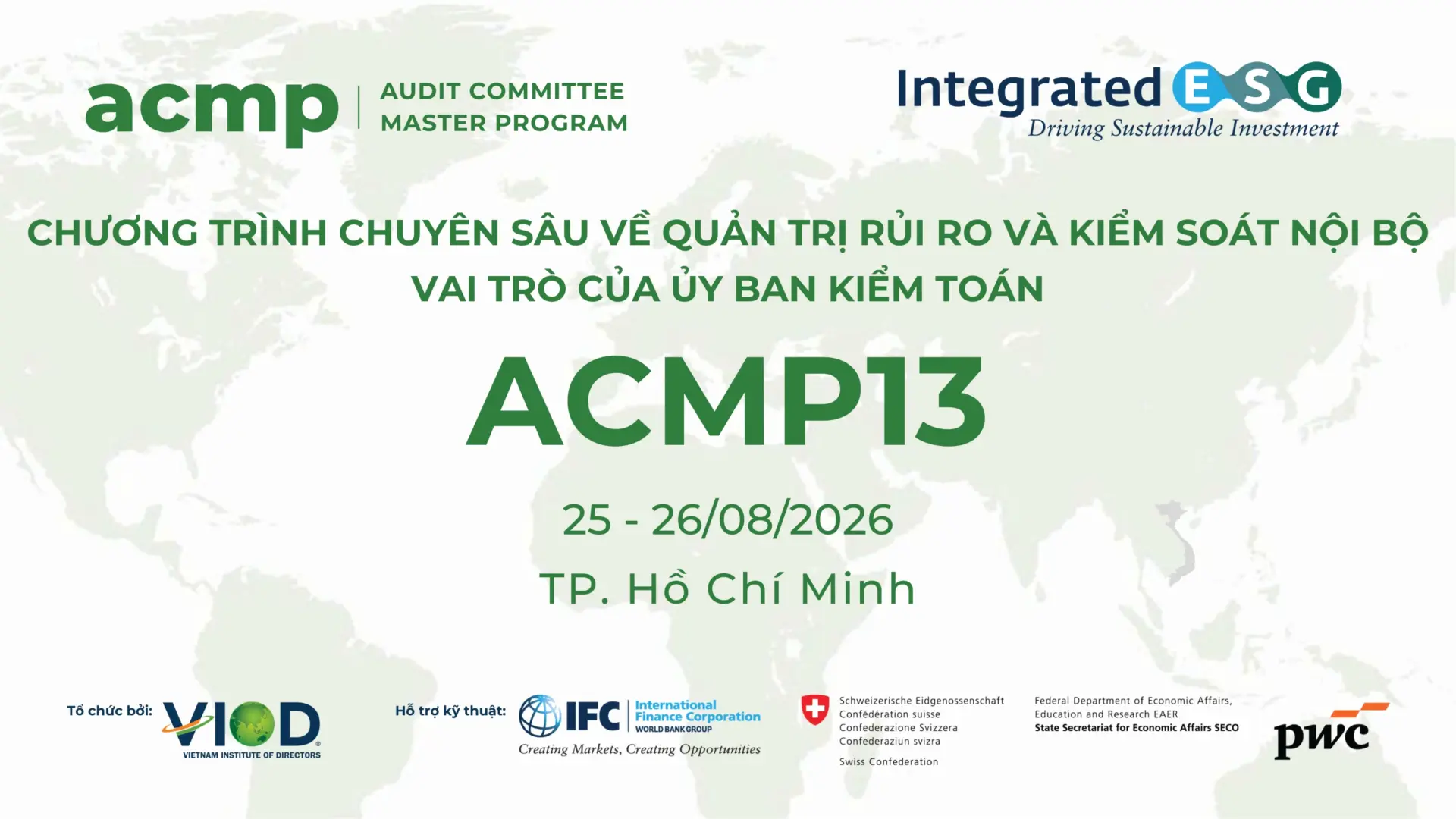 CHƯƠNG TRÌNH CHUYÊN SÂU VỀ QUẢN TRỊ RỦI RO VÀ KIỂM SOÁT NỘI BỘ (ACMP13)