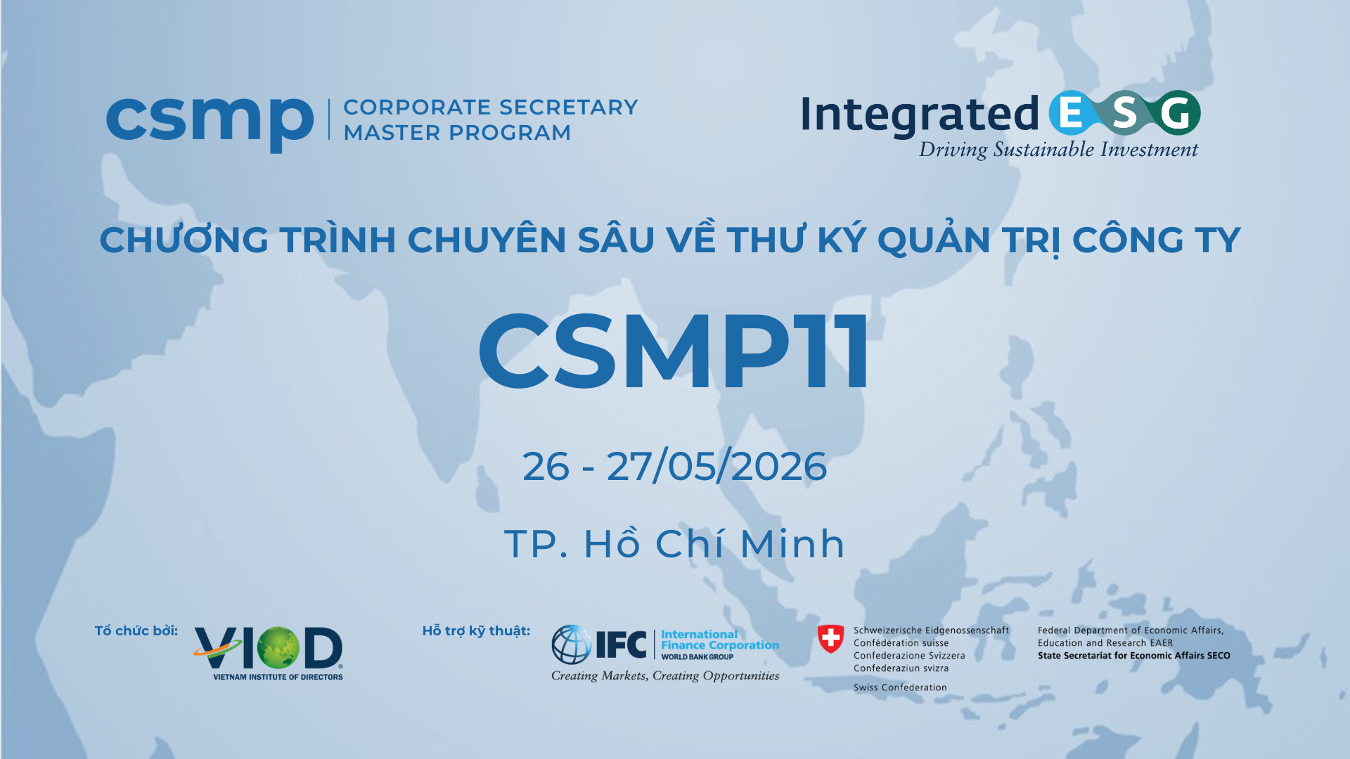 CHƯƠNG TRÌNH CHUYÊN SÂU VỀ THƯ KÝ QUẢN TRỊ CÔNG TY (CSMP11)