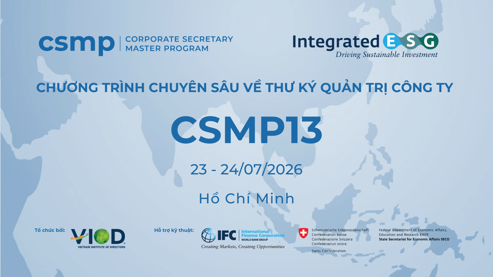 CHƯƠNG TRÌNH CHUYÊN SÂU VỀ THƯ KÝ QUẢN TRỊ CÔNG TY (CSMP13)