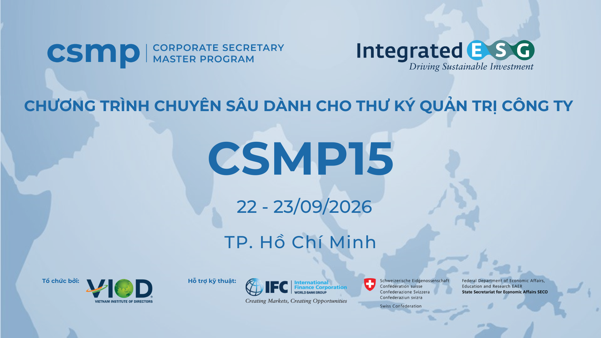 CHƯƠNG TRÌNH CHUYÊN SÂU VỀ THƯ KÝ QUẢN TRỊ CÔNG TY (CSMP15)