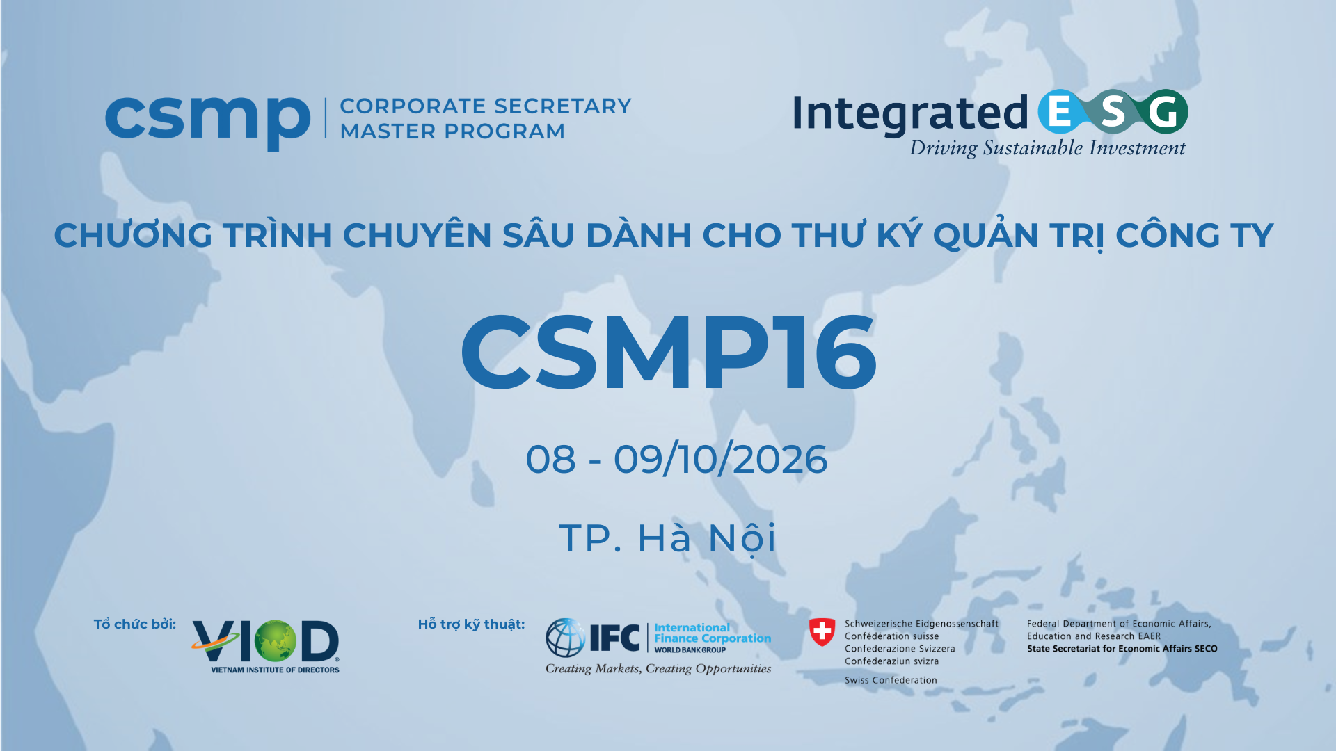 CHƯƠNG TRÌNH CHUYÊN SÂU VỀ THƯ KÝ QUẢN TRỊ CÔNG TY (CSMP16)