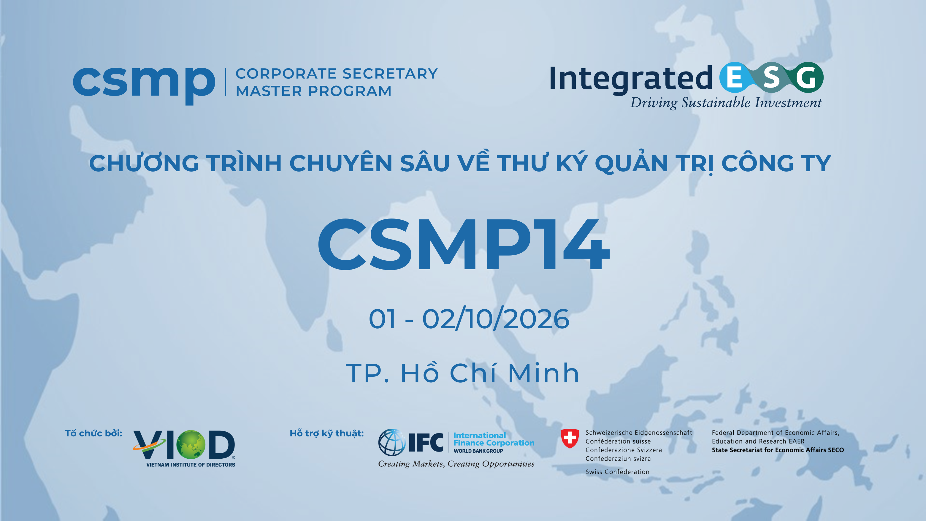 CHƯƠNG TRÌNH CHUYÊN SÂU VỀ THƯ KÝ QUẢN TRỊ CÔNG TY (CSMP14)