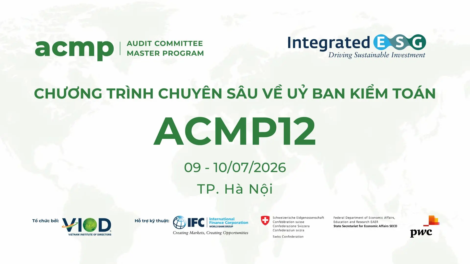 CHƯƠNG TRÌNH CHUYÊN SÂU VỀ QUẢN TRỊ RỦI RO VÀ KIỂM SOÁT NỘI BỘ (ACMP12)