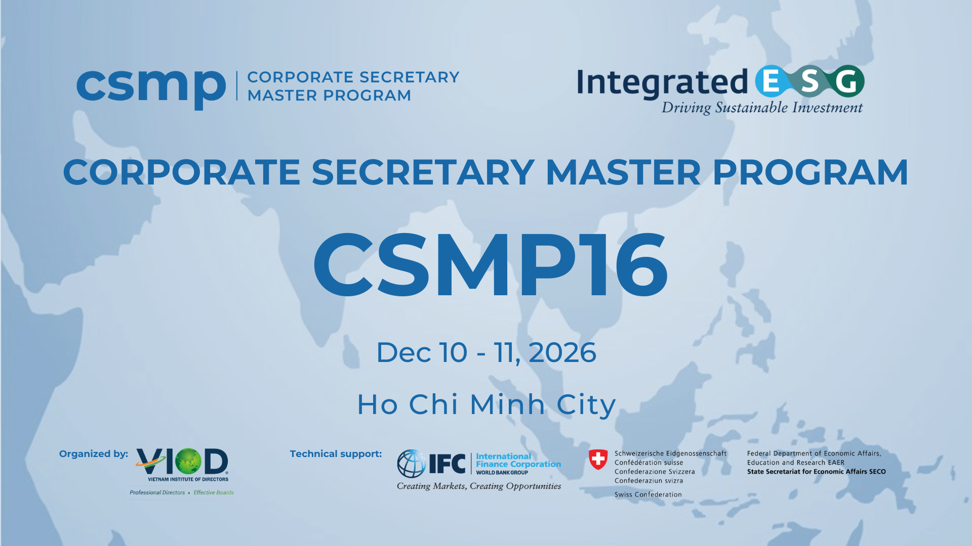 CORPORATE SECRETARY MASTER PROGRAM (CSMP16)