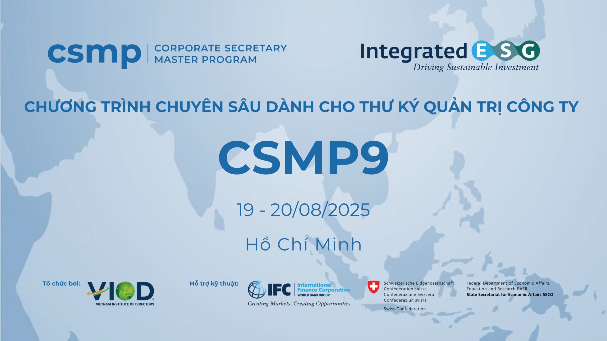 CHƯƠNG TRÌNH CHUYÊN SÂU VỀ THƯ KÝ QUẢN TRỊ CÔNG TY (CSMP9)