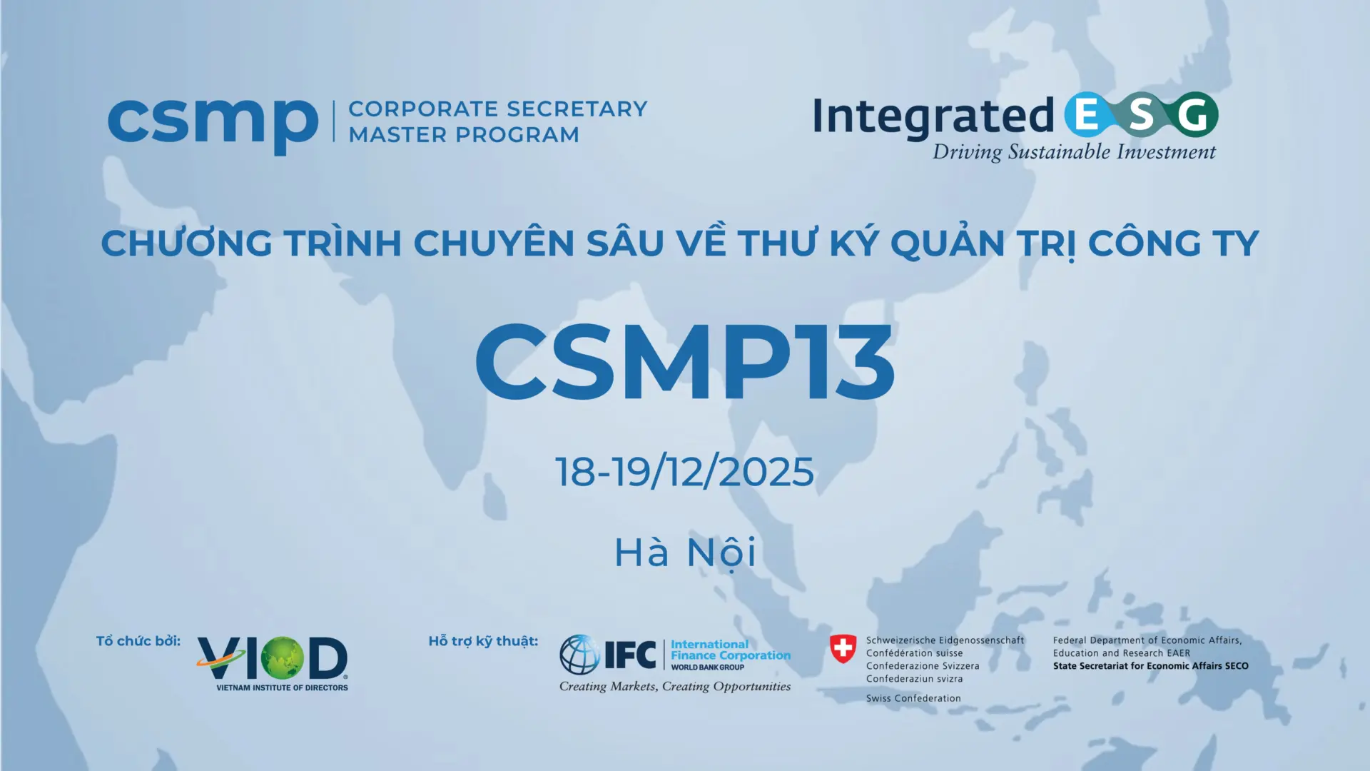CHƯƠNG TRÌNH CHUYÊN SÂU VỀ THƯ KÝ QUẢN TRỊ CÔNG TY (CSMP13)